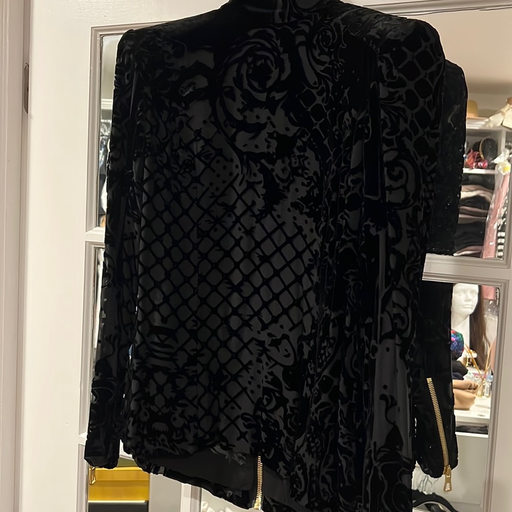 H&M x Balmain Velvet blouse size 10/M